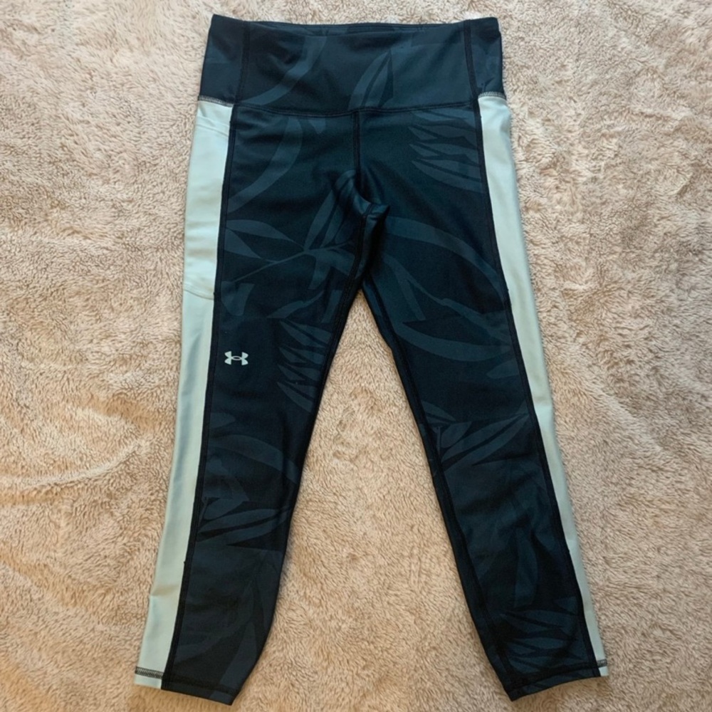 Under Armour Green Leaf Print Patterned Leggings